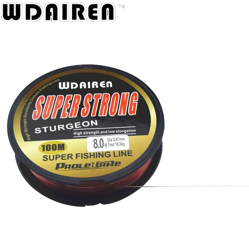 Brand Super Strong Japanese 100m 100% Nylon Transparent Not Fluorocarbon Fishing Line Fishing Tackle Not linha multifilamento