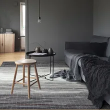 Импортный коврик в полоску из молочной воловьей кожи с геометрическим рисунком для гостиной, дивана, журнального столика, подушки для спальни, прошитый вручную кожаный ковер