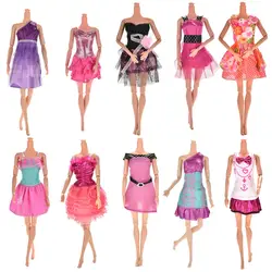 10 шт. смешанные виды новейшая Красивая праздничная одежда ручной работы Модное платье для куклы Лучший подарок игрушки