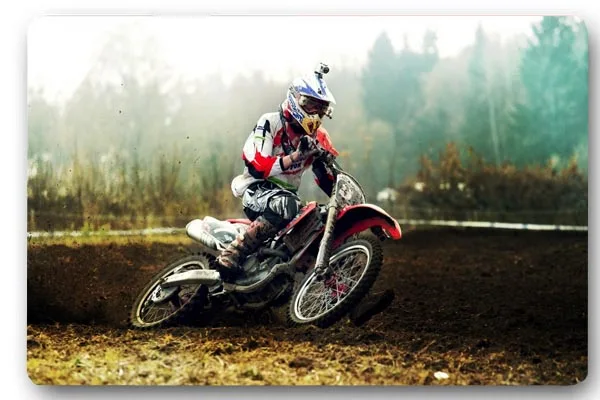 

CHARMHOME Custom Front Door Mat Motocross, Sand, Race anti-Slip Kitchen Floor Mat Bathroom Mat Decorative Kitchen Rugs