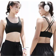 Сексуальный задний крест противоударные спортивные бюстгальтеры для женщин для спортивного зала и фитнеса бесшовный спортивный бюстгальтер укороченный топ пуш-ап бюстгальтер для танцев Упражнение нижнее белье