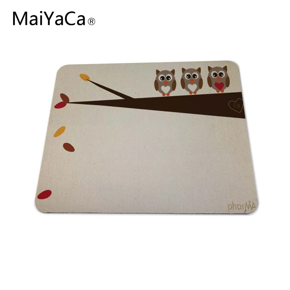 MaiYaCa милый мультфильм сова с коробкой упакован Силон aming коврик для мыши 180x220x20 мм