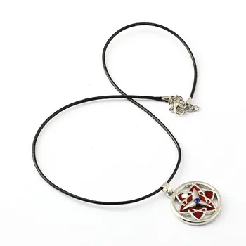 

10pcs/lot NARUTO Choker Necklace Uchiha Sasuke Sharingan Pendant Men Women Gift Anime Jewelry