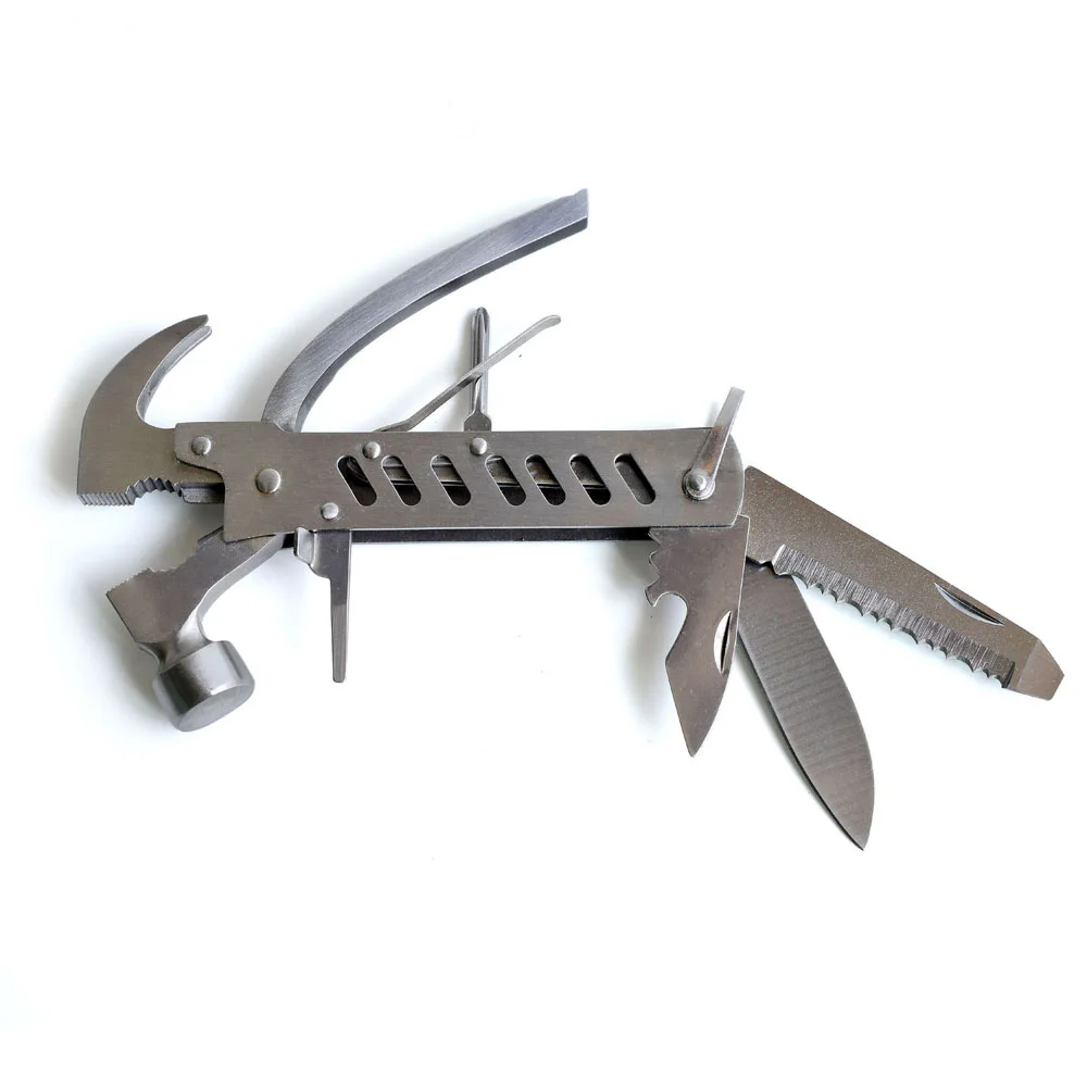 

Outdoor Camping Multifunctional Claw Hammer Multitool Screwdriver Set Multi Hand Tools Kit Folding Fold Portable Opener EDC TOOL