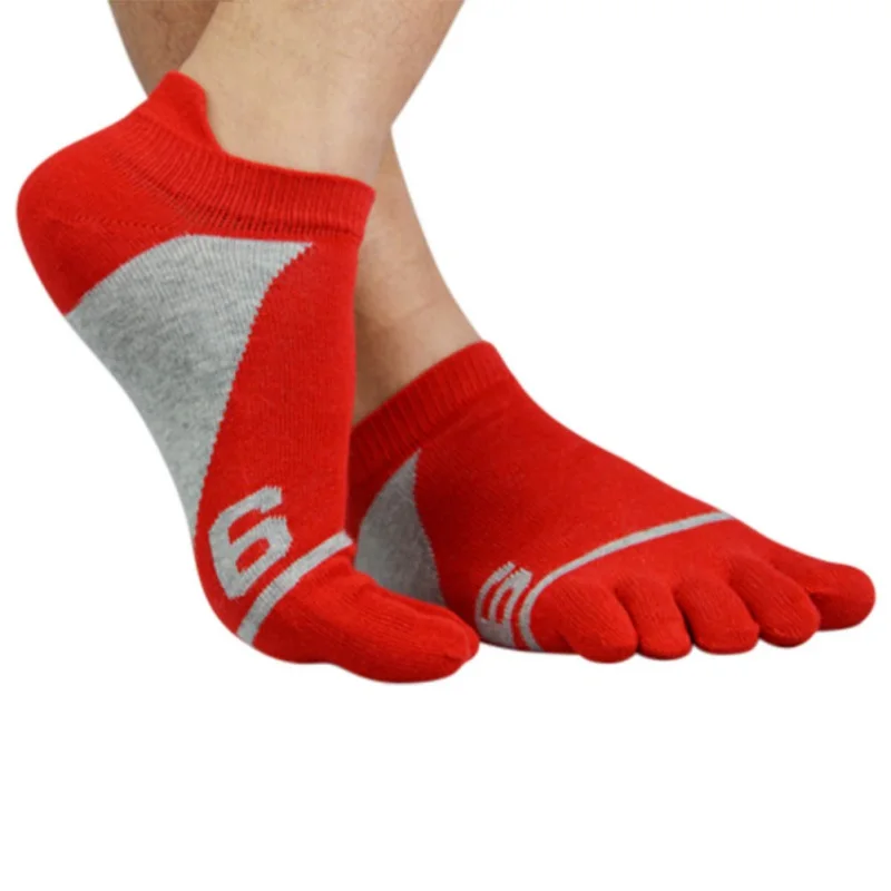 Мужские спортивные мягкие спортивные дышащие носки с пальцами носки до лодыжки мужские носки хлопок пять пальцев анти-от запаха ног носки