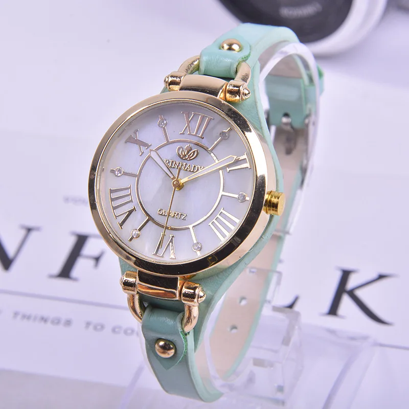 

Fashion Brand RINNADY High Quality Dress Watch Women Lady Analog Quartz Wrist Watches Leather Strap Girls Clock Relogio Feminino
