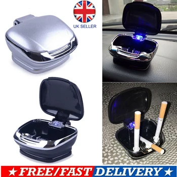 

1PC Portable Auto Car Truck LED Cigarette Smoke car Ashtray LED Light Smokeless Ashtray Cigarette Holder Anti-slip Rubber