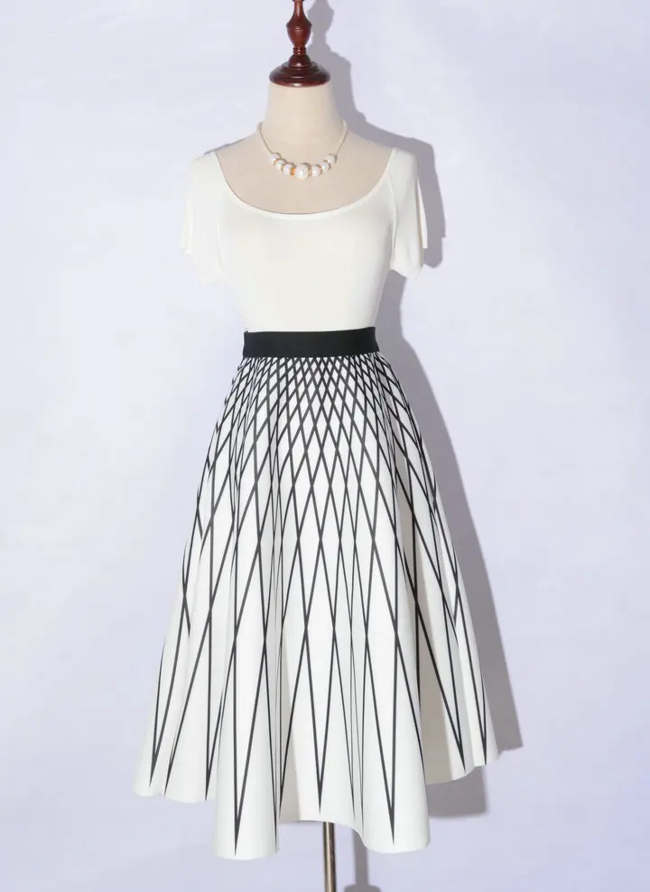 ArtSu стильная юбка-пачка в стиле Одри Хепберн, макси юбки, зимняя свободная плиссированная юбка, женские вечерние юбки с принтом, ASSK20056 - Цвет: 03 White Mesh