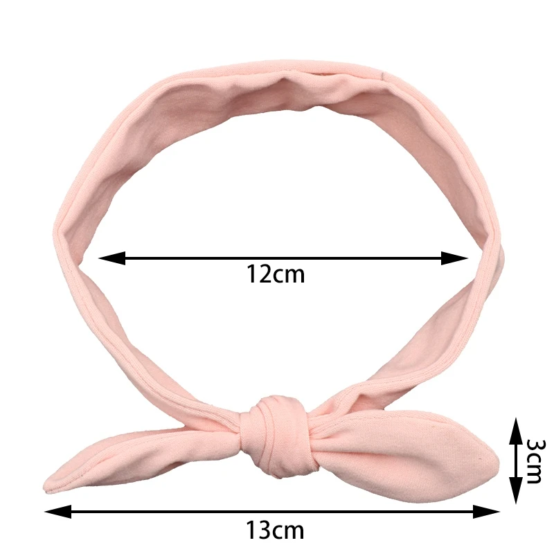 Головная повязка для новорожденных, хлопок, однотонный бант для девочки, ободки с кроличьими ушками, тюрбан, Детская повязка с бантом, аксессуары Faixa Cabelo Para Bebe