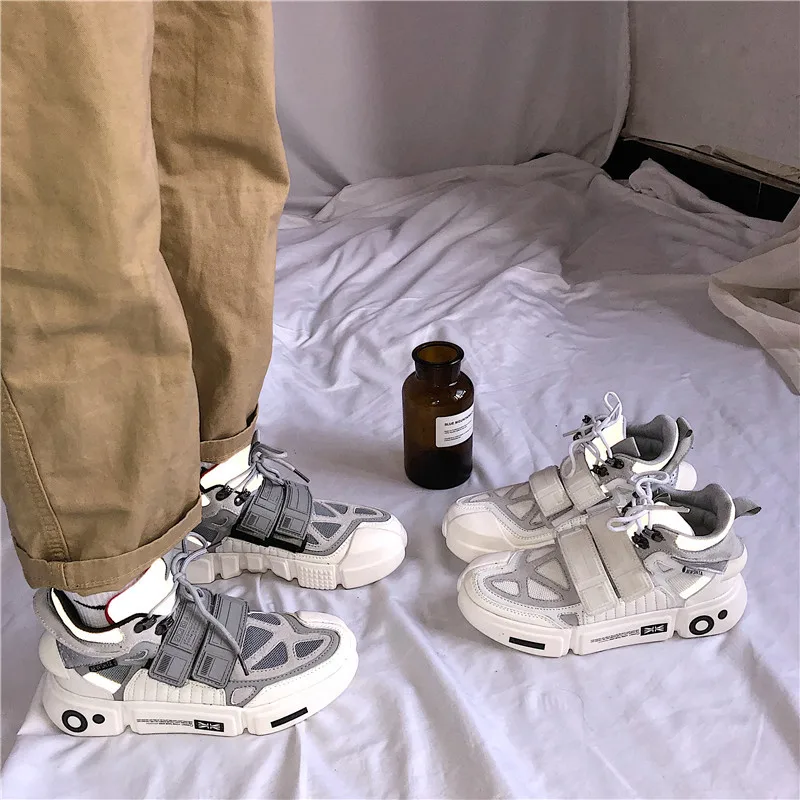 Модные осенние кроссовки в стиле хип-хоп; мужская повседневная обувь с дышащей сеткой; Kanye Hook Loop; EVA Tenis Masculino Adulto; кроссовки