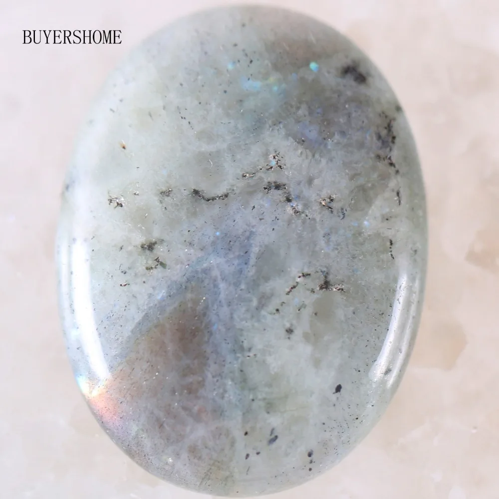 

Free Shipping Fashion Jewelry Natural Stone Gray Labradorite CAB Cabochon 1Pcs K1692