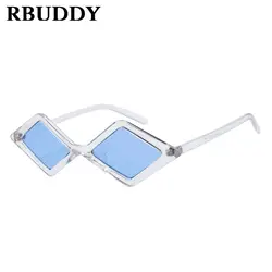 RBUDDY блеск глаз кота летние солнцезащитные очки узкий Ретро Брендовая Дизайнерская обувь солнцезащитные очки маленькое зеркало моды