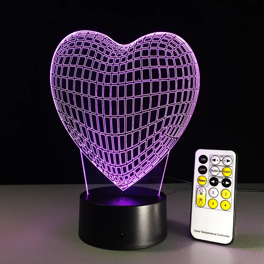 Touch Switch Remote Led 3d Lamp Luminaria De Mesa Led Usb Table Lamps