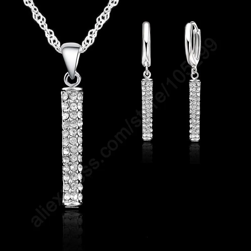 Женский комплект из колье и серёг серебра 925 пробы|necklace fashion jewelry|jewelry ribbonnecklace jewelry