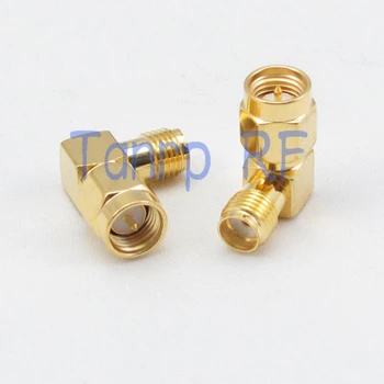 

10PCS/lots SMA male plug to SMA female jack right angle 90 degree RF coaxial connector adapter cable