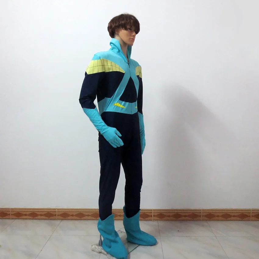 Young Justice Nightwing отбрасывающая версия Косплей Костюм член Грейсон комбинезон индивидуальный заказ