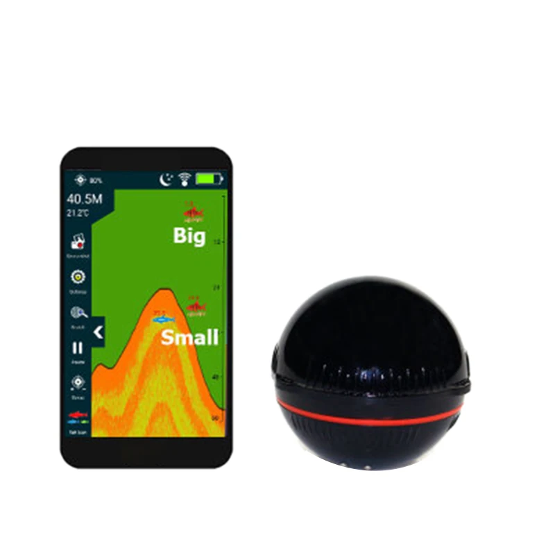 

Erchang F3W Portable Fish Detector Fishing Echo Sounder 48M/160Ft Sonar Sensor Depth Fish Finder Fishing Alarm Ios And Android