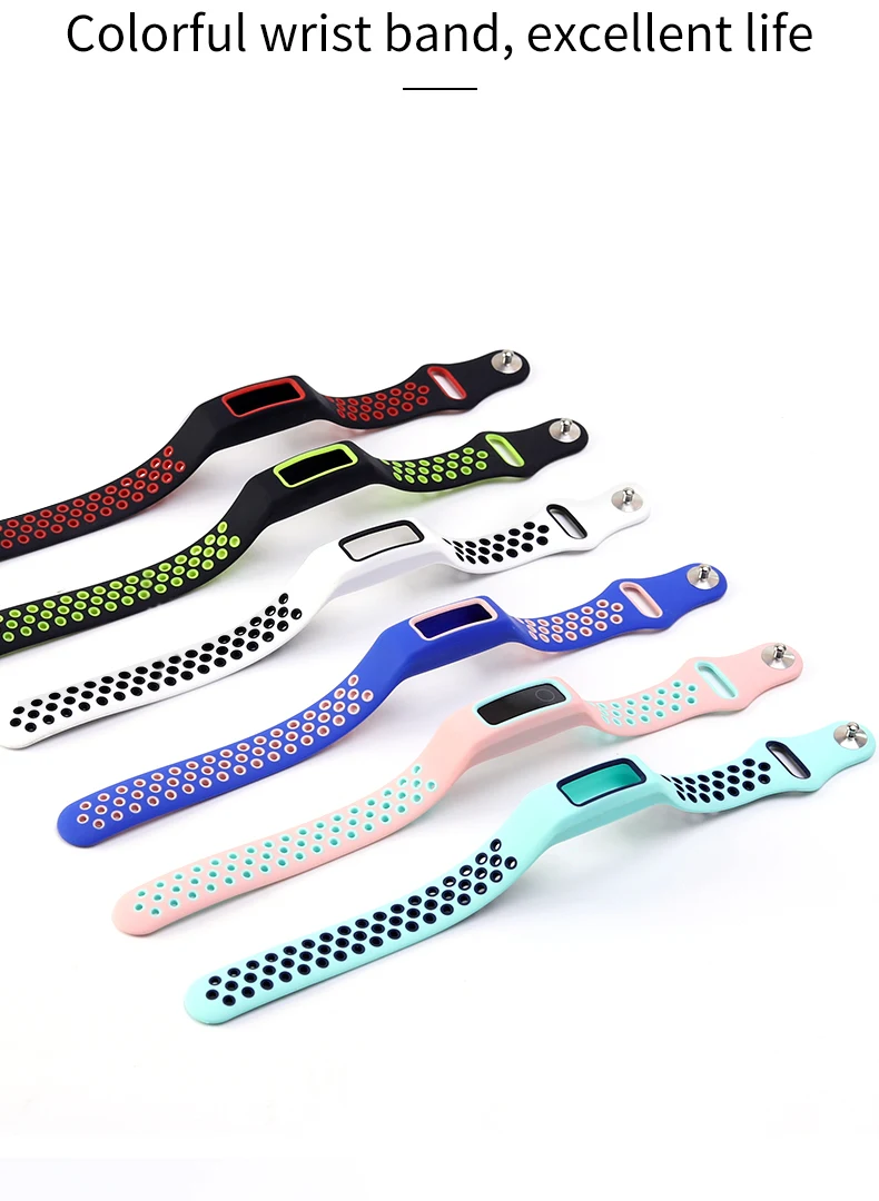 Two-color soft silicone watch band For Honor Band 4 Running /Huawei band 3E silicone Replacement strap