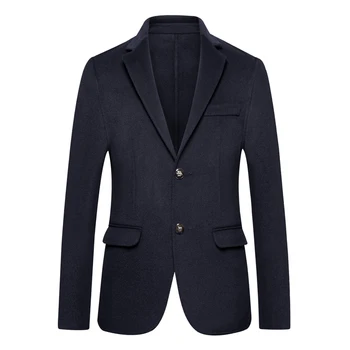 

new 8XL Woolen coat men's autumn-winter business Casual long Trench coat men's Double-sided High quality wool jacket Man's suit