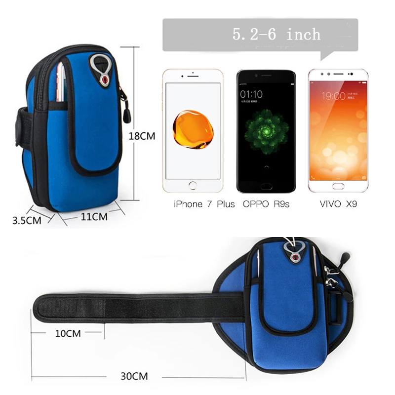 Outdoor Running Bag Sports Arm Bag For 4~6 Inch Mobile Phone Pro Case Men Momen Fitness Package Jogging Bags Workout Cover