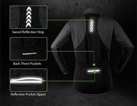 WOSAWE Thermal Winter Cycling Jackets Windproof MTB Bike Wind Jacket Out Sports Chothes PU in Front and Sleeve Waterpoof   WOSAWE Thermal Winter Cycling Jackets Windproof MTB Bike Wind Jacket Out Sports Chothes PU in Front and Sleeve Waterpoof