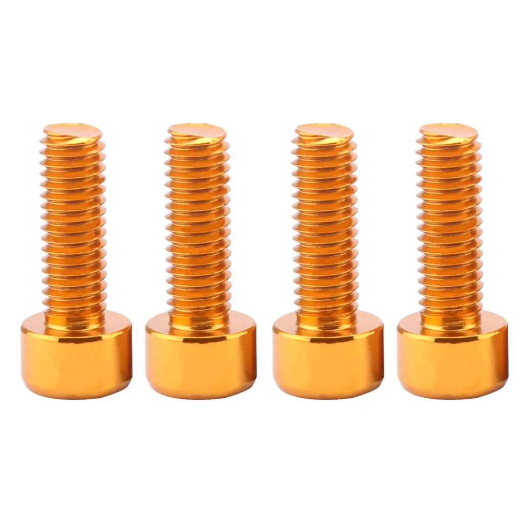 4Pcs Water Bottle Cage Screws Aluminum Alloy Bike Holder Screws Cycling Bicycle Cage Bolts Accessories 