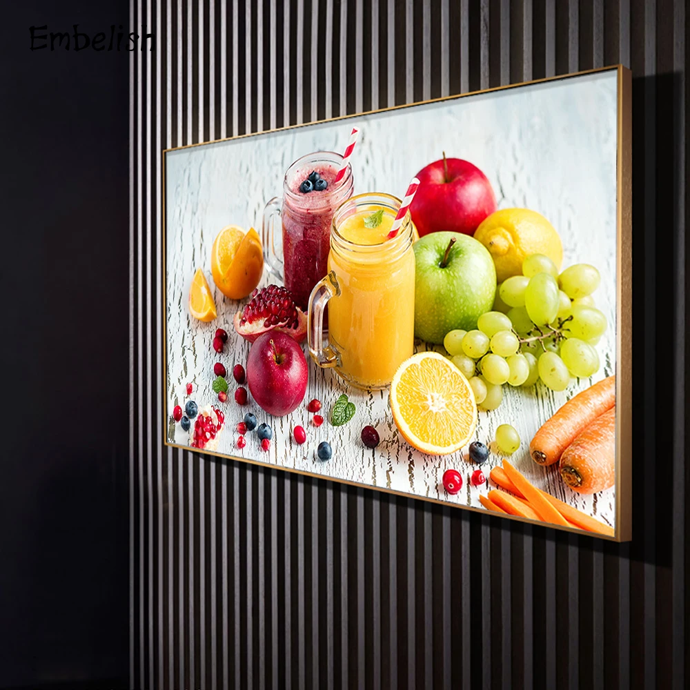 Embelish 1 шт. современные большие картины для гостиной ягоды овощи здоровые сочные настенные плакаты кухня HD холст картины