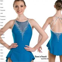 Лидер продаж Фигурное катание на льду, платье для девочек, Новая фирменная одежда для девочек, платье конькобежное пользовательские DR3218