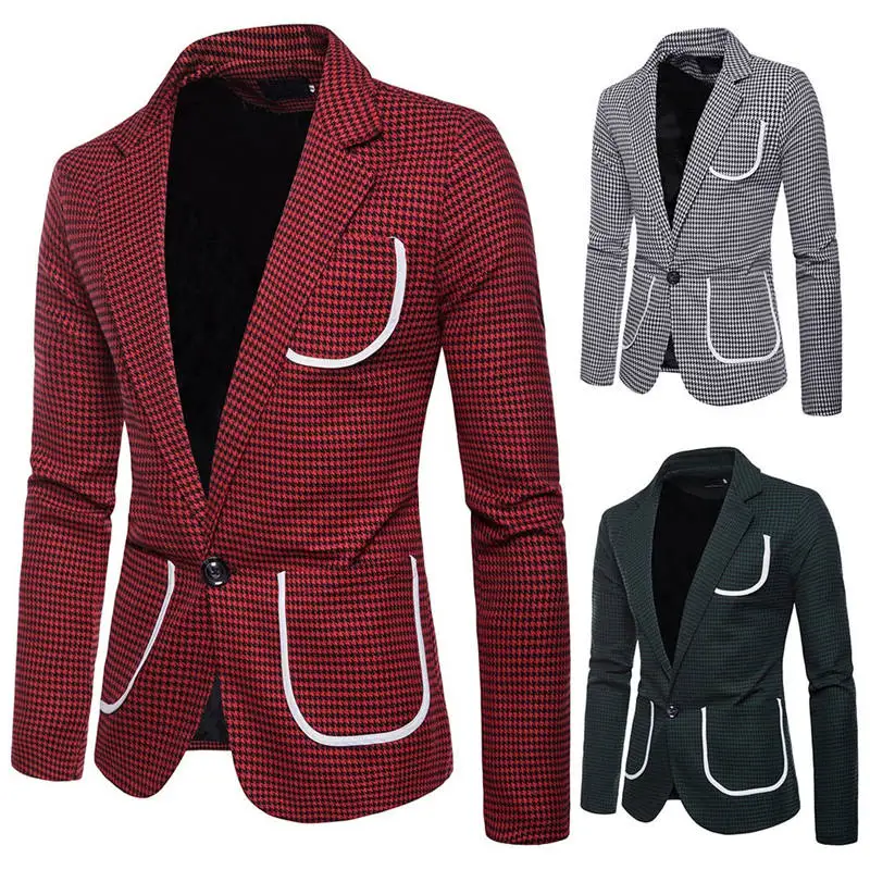 Men’s Suit Slim 2-Piece Suit Blazer Business Wedding Party Jacket Coat & Pants Offices Classic Suit Formal Jacket Man L15# (5)