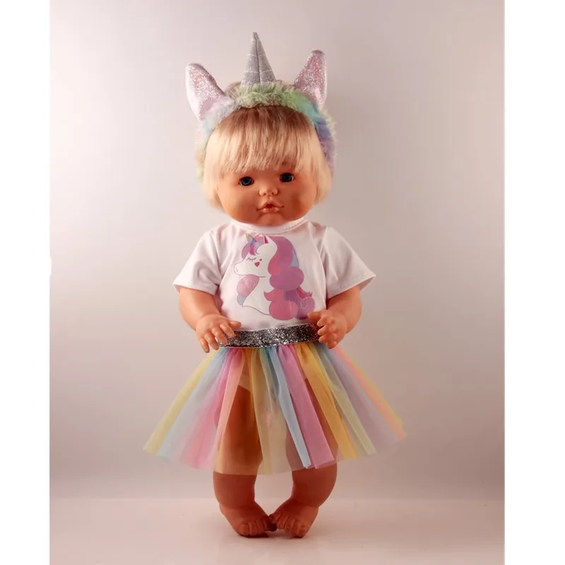 Модный костюм, наряды для 42 см/16 дюймов, Nenuco y su Hermanita, детские куклы, одежда, голубые наряды, кукла с пустышкой, аксессуары