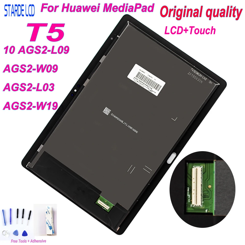 

For 10.1' Huawei MediaPad T5 10 AGS2-L09 AGS2-W09 AGS2-L03 AGS2-W19 Version Lcd Display Touch Screen Digitizer Pannel Assembly