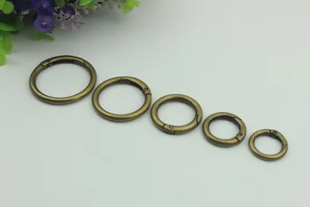 

100pcs/lot luggage bag hardware accessories diy metal bronze pen spring coil Connect button Open ring hardware accessories