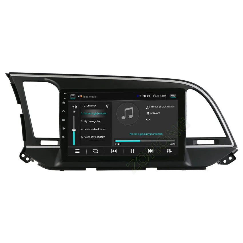 Top 2.5D Android8.1 car dvd Multimedia player for Hyundai Elantra 2016 2017 2018 auto GPS navigation CAR Radio Stereo recorder WIFI 3