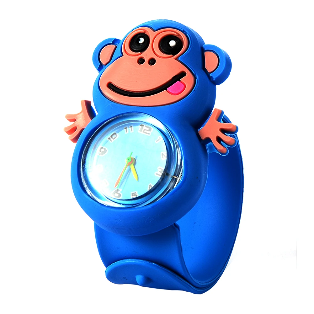 Monkey Детские часы Relogio Infantil, детские часы с 3D изображением животных, резиновые кварцевые детские часы для девочек и мальчиков, милые часы Reloj Relogio Montre - Цвет: Monkey