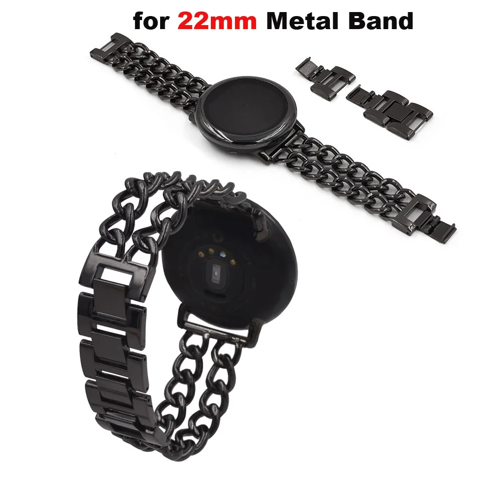 22 мм браслет из нержавеющей стали металлический ремешок для Xiaomi Amazfit GTR 47 Pace Stratos 2