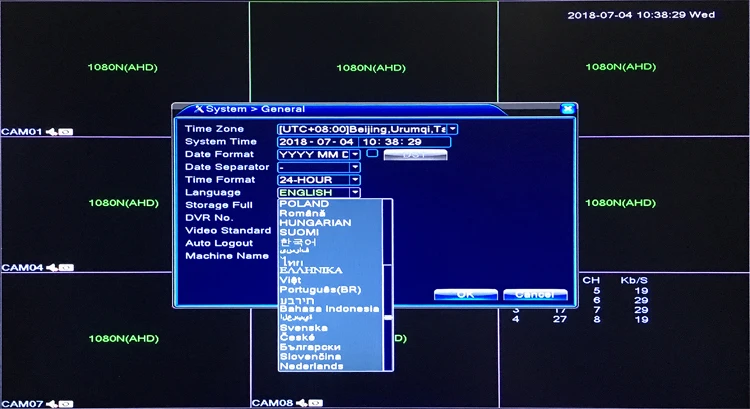 Dahua панель Hi3521A 16 каналов 1080N H.265+ 16CH/8CH 6 в 1 Wifi Гибридный коаксиальный XVI NVR CVI TVi AHD CCTV DVR