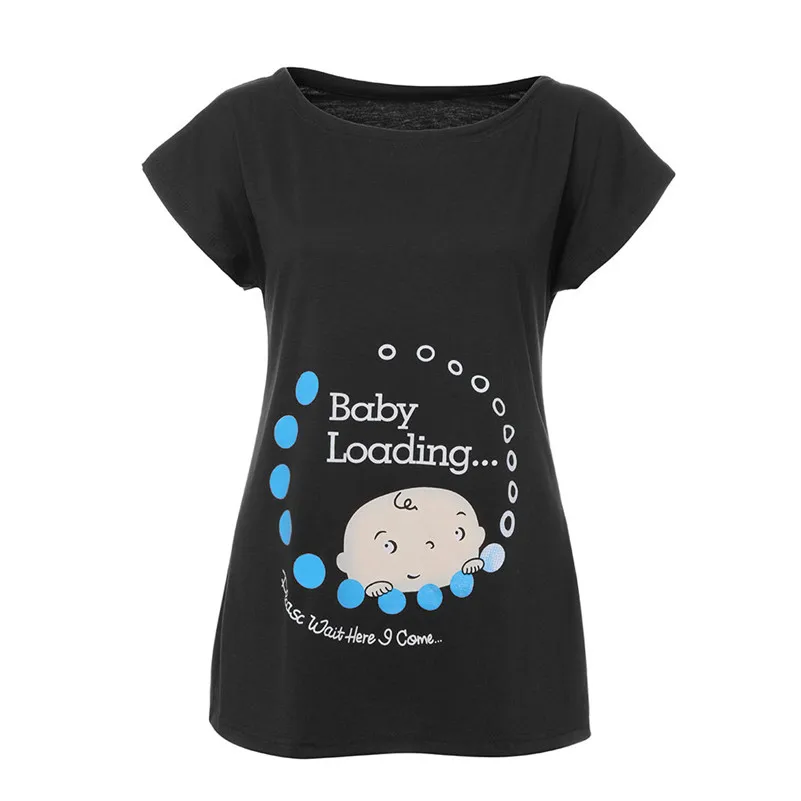 Беременных милый детский жилет с узором из ухода за кожей для будущих мам рубашка без рукавов для беременных топы для беременных Платья для беременных и кормящих D4 - Цвет: Черный
