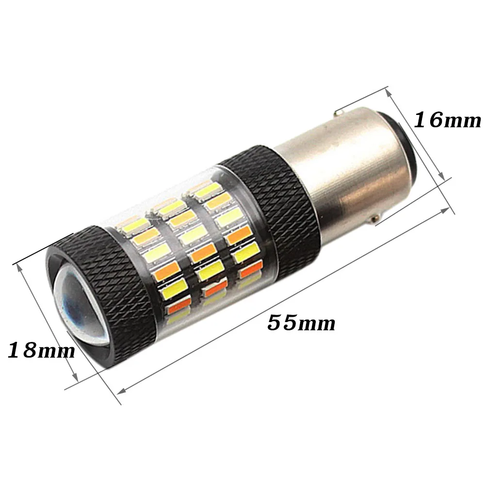 Светодиодные лампы YSY 1157 BAY15D 3157 7443 60 SMD янтарные/белые светодиодные DRL для