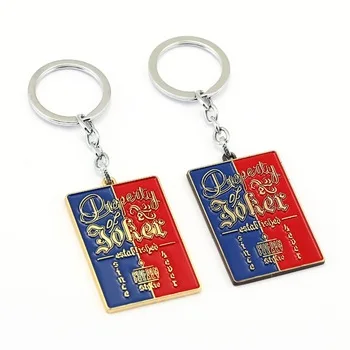 6/pcs MS Jewelry Suicide Squad Keychain Joker Key Rings Holder Gift Chaveiro Car Key Chain Jewelry Movie Souvenir