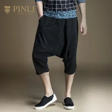 Мужские штаны для бега, повседневные шаровары средней посадки Pinli, свободные, новые весенние мужские штаны для отдыха, семь футов, цвет Haren B172117308