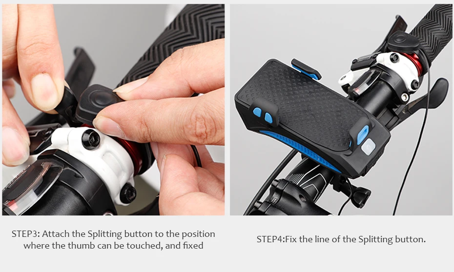 Clearance CoolChange Bike Light Cycling Alarm Bell Smart phone Mount Stand Bicycle Lamp Stand 2000/4000mAh Power Bank Bicycle Front Light 22