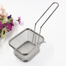 Длинная ручка 10,5*8,5 см Прямоугольный из нержавеющей стали алюминиевая жаренная курица ноги корзина для приготовления клецек сито для масла для приготовления сита