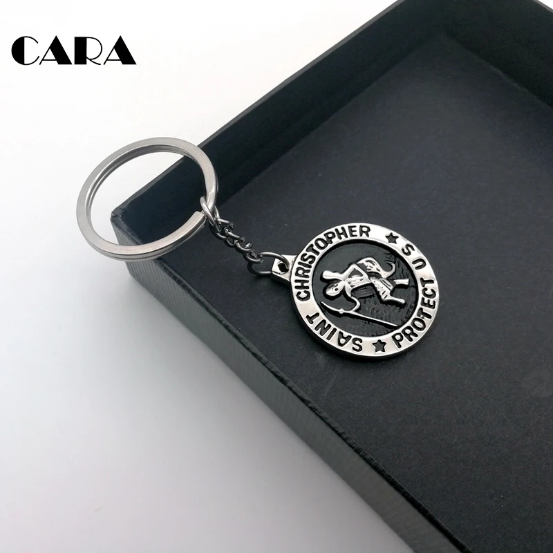 Подвеска CARA0535 из нержавеющей стали 316L с изображением святого Кристофера|bag