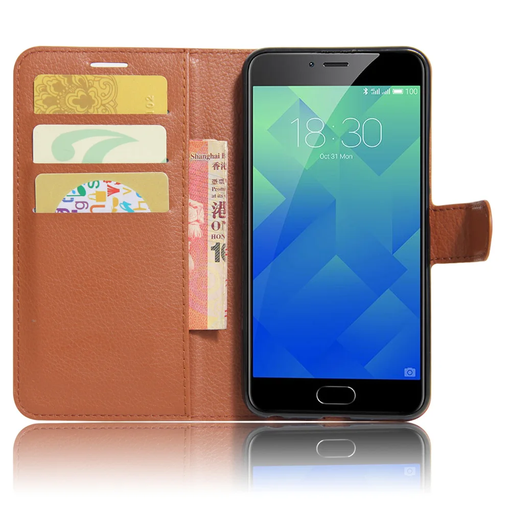 

Meizu M5 Case Luxury Litchi Texture Leather Case for Meizu M5 Meilan M5 Flip Cover Wallet Case for 5.2 inch Meizu M5 Pro Prime
