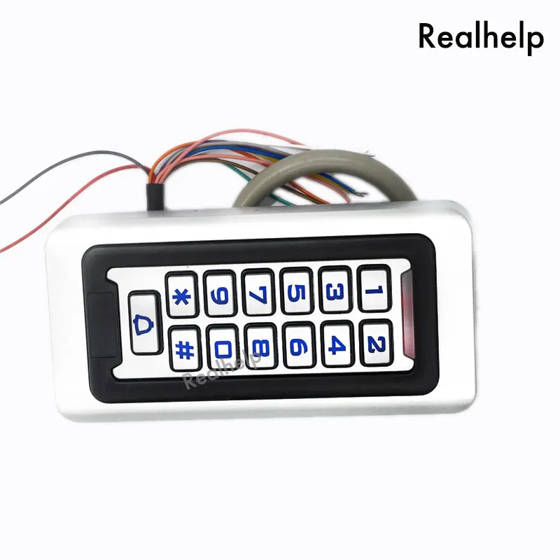 IP68 Waterproof Outdoors Used  Metal Stainless steel Reader 2000Users WG input and output security RF Access Control Keypad