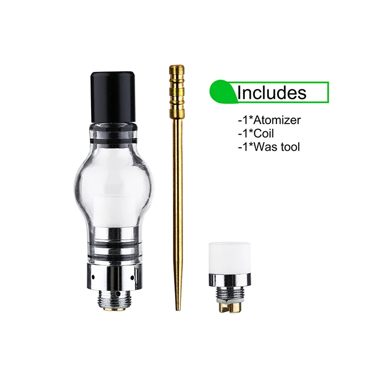 

Mini Globefish Glass Cartridge Dry Herb Wax Heating Vaporizer Ceramic Heating Chamber 510 Thread