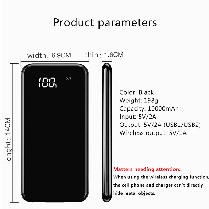 2 шт. беспроводное зарядное устройство Qi портативное для iphone 11 pro Samsung S8 S9 быстрая
