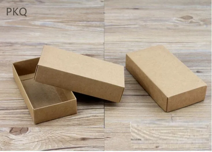 10 шт./лот, черная, крафт-бумага, большая подарочная коробка, белая Подарочная коробка, вечерние, свадебные картонные коробки, маленькие картонные коробки для мыла - Цвет: kraft paper