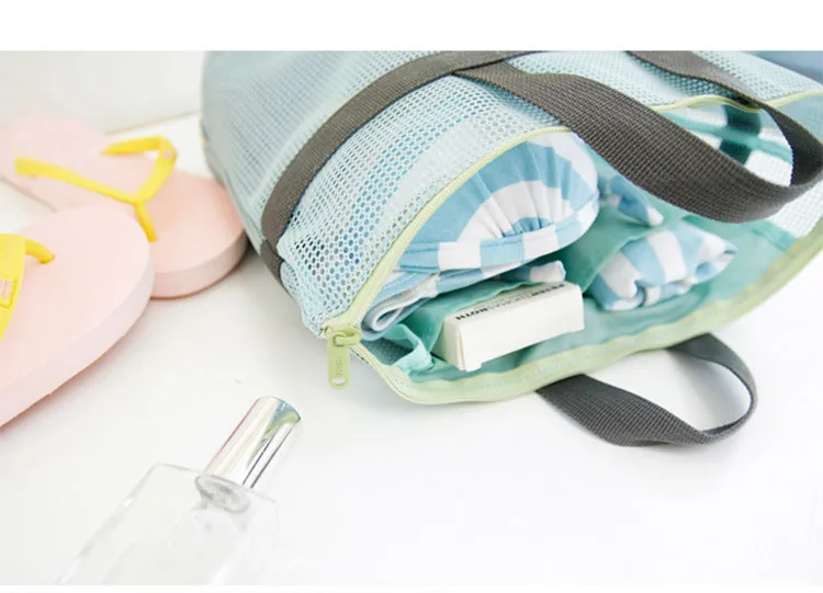 XZJJA сетчатая дорожная сумка для хранения, женская сумка для плавания, косметичка, летняя пляжная сумка, переносная сумка для переноски пляжного мяча, игрушки, чехол для одежды