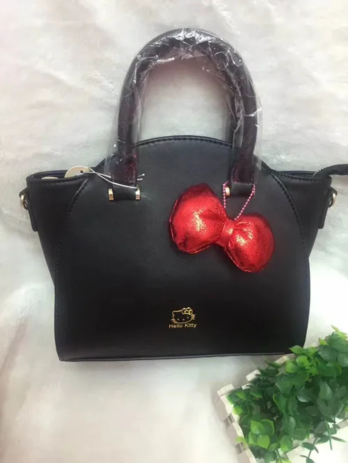 Новая сумка на плечо Hello kitty, Курьерская сумка, кошелек yecy-14533 - Цвет: Black